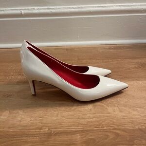Christian Louboutin White and Red Heels